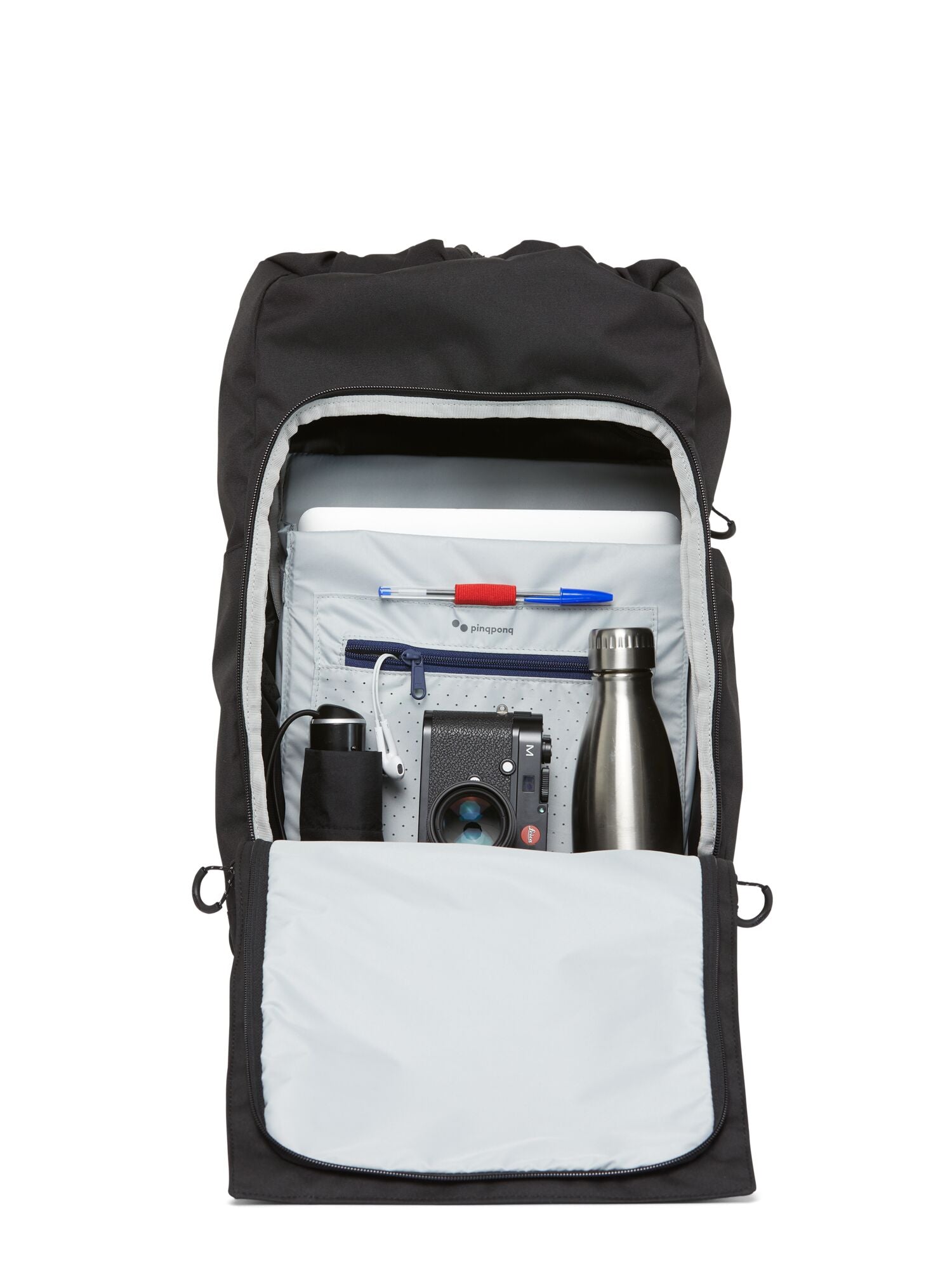 pinqponq-backpack-Kalm-Rooted-Black-open