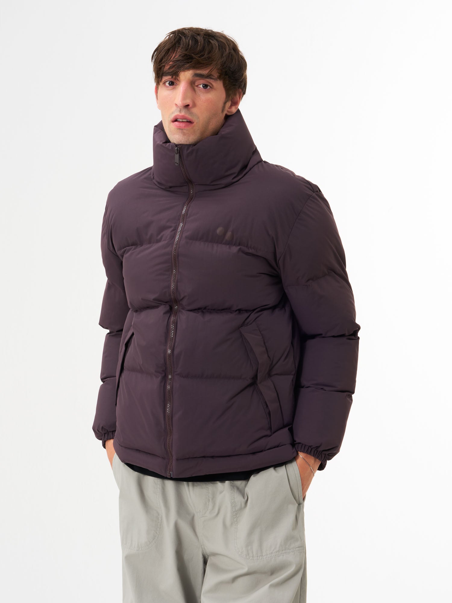 Plum puffer jacket hotsell