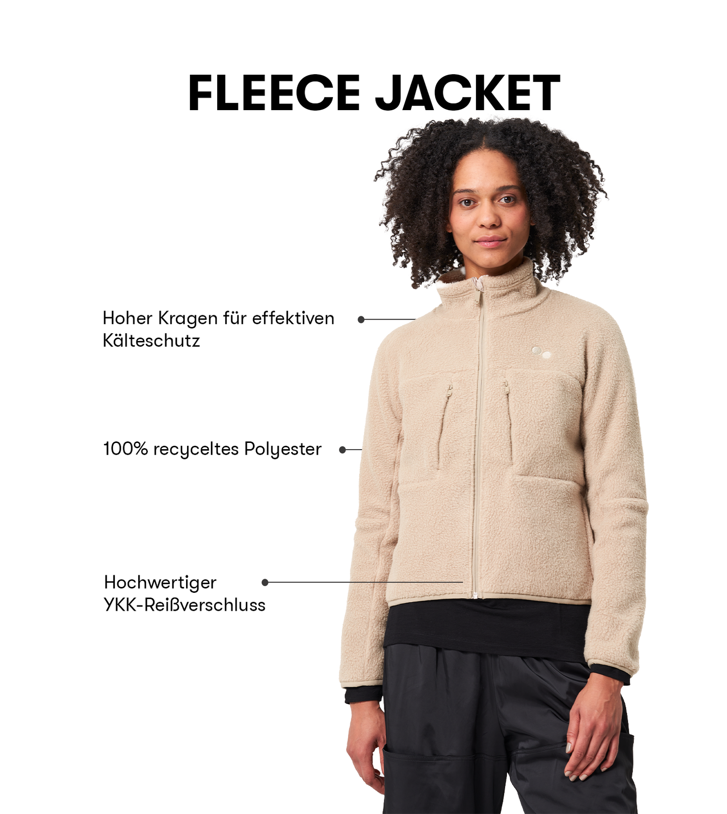 Fleece Jacket - Caramel Khaki (Female)