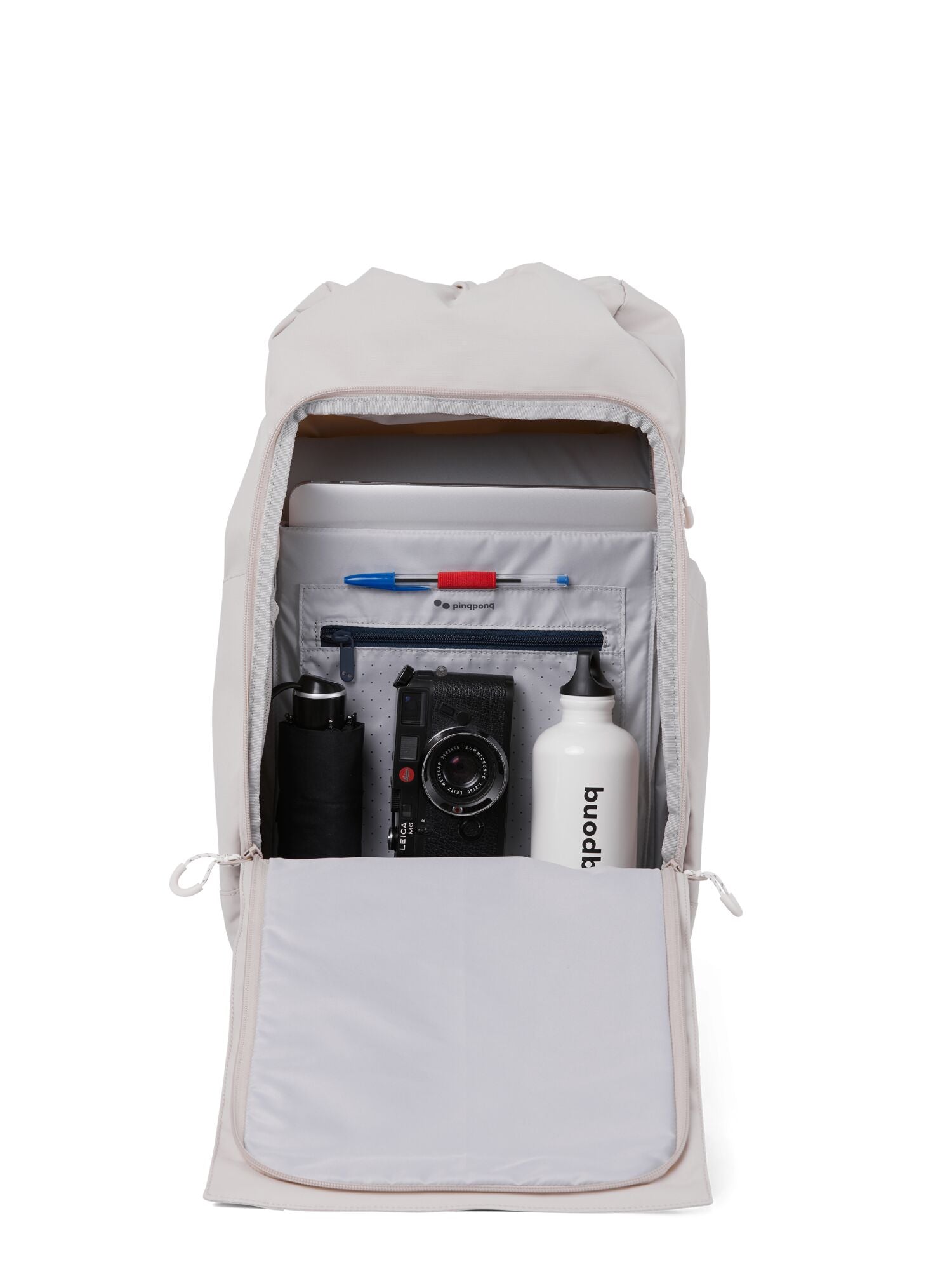 pinqponq-backpack-Kalm-Cliff-Beige-open
