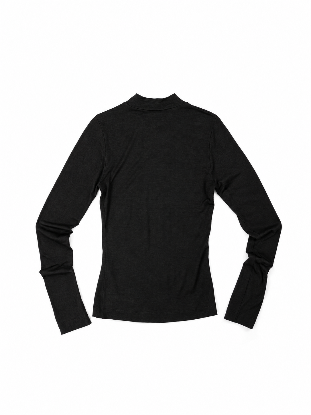 Mock Neck Longsleeve Merino - Sheep Black (Female)