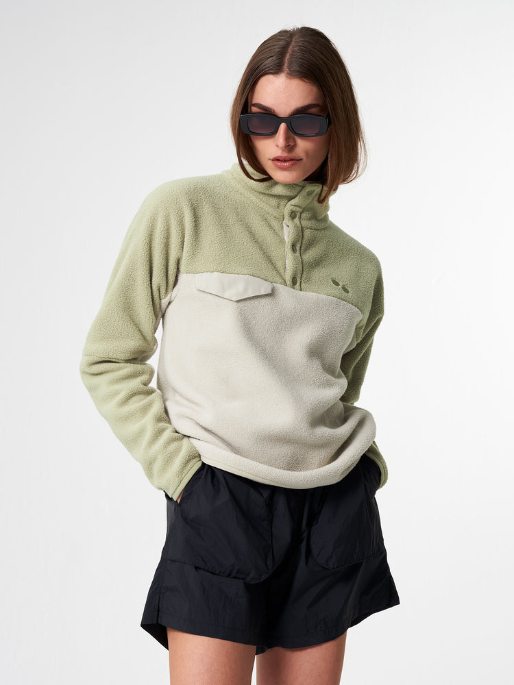 Pinqponq Fleece Pullover - Tune Olive (Unisex)