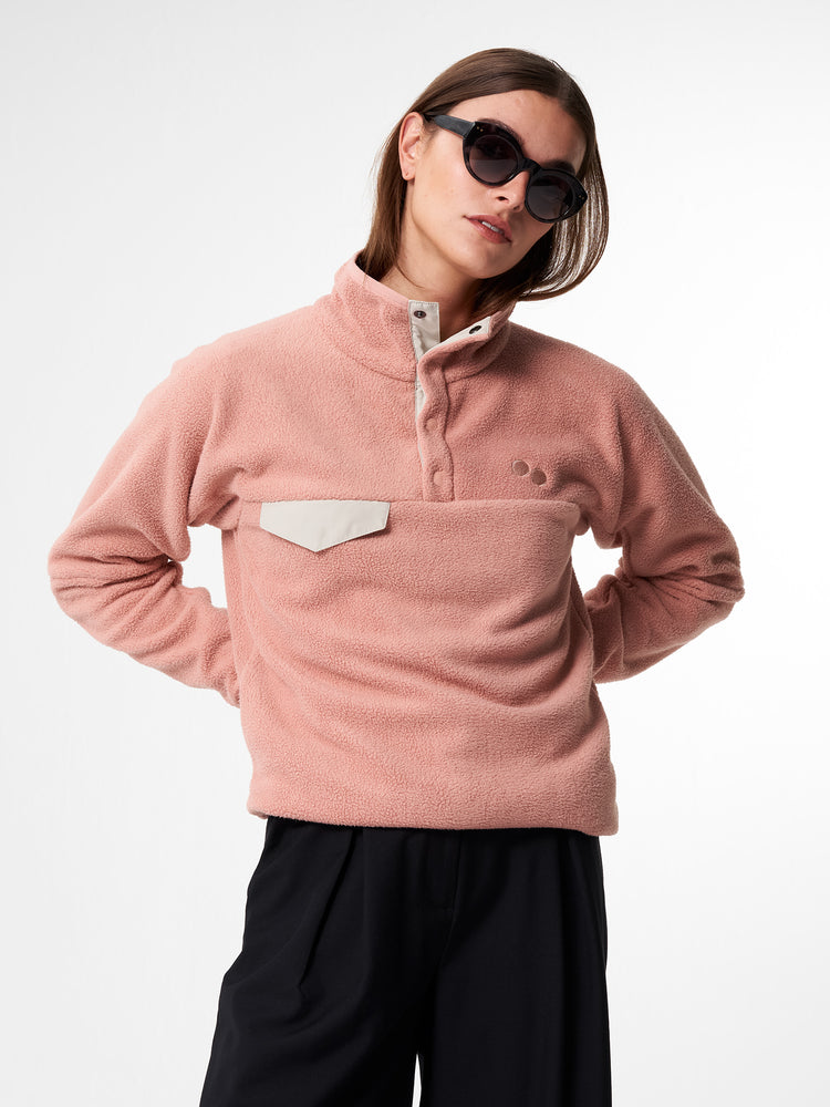 Pinqponq Fleece Pullover - Ash pink (Unisex)