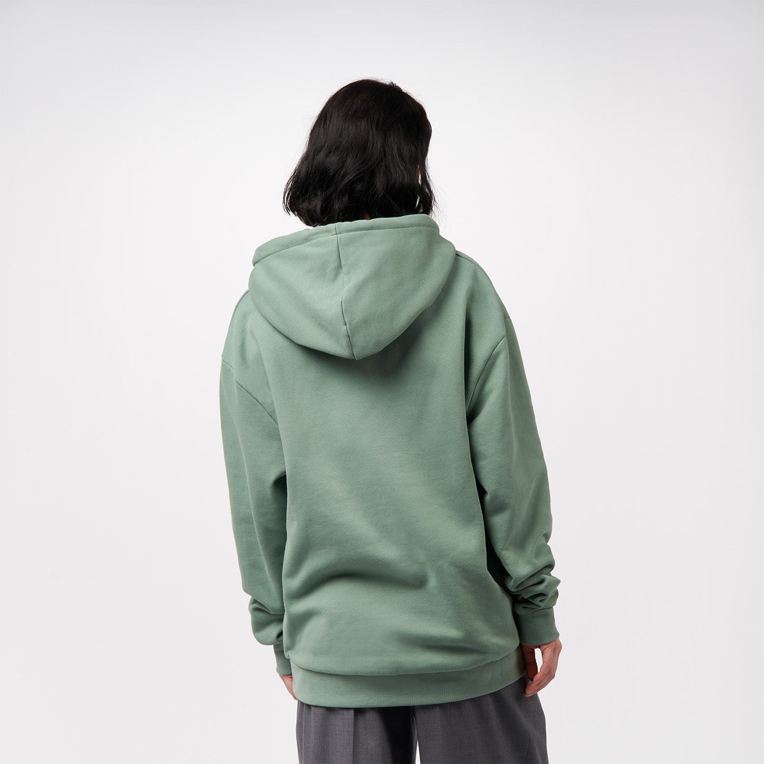 Monet Pozie Green Micro Fleece Quarter Zip Hoodie