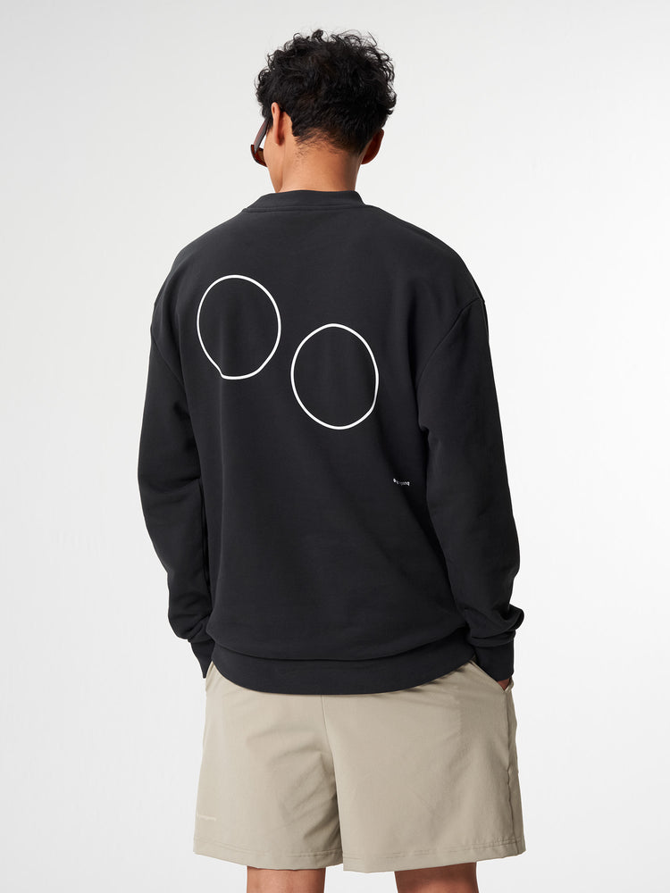 Pinqponq Sweatshirt - Circles Peat Black (Unisex)