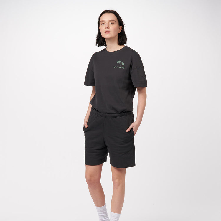 Pinqponq Sweatshort - Peat Black (Unisex)